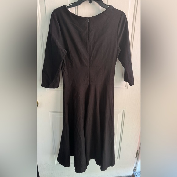 MUXXN Black Fit & Flare Dress – 3/4 Sleeve Size L - Picture 7 of 13